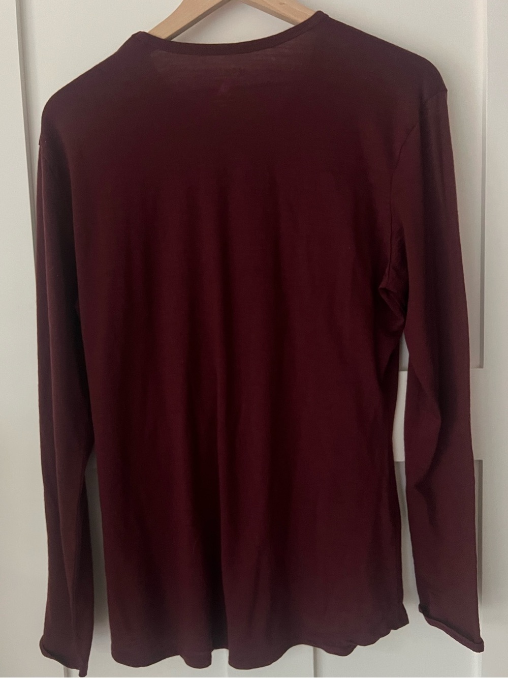 Segments 100% Merino Wool Long Sleeve Base Layer Tee Burgundy XL - Picture 3 of 9